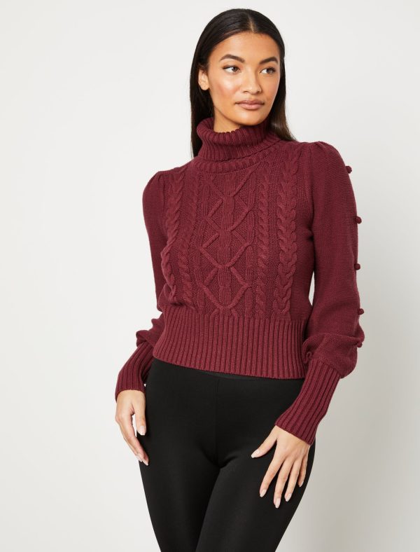 Bcbg Cable Knit Turtleneck Sweater - Image 16