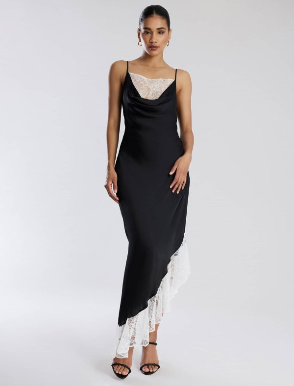 Bcbg Romilly Satin Lace Gown