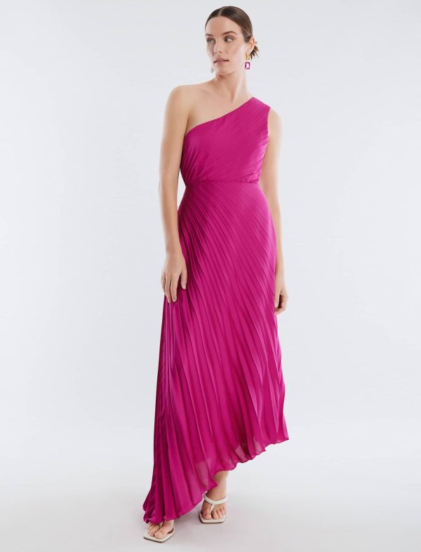 Bcbg Gown Acacia One Shoulder Satin - Image 4