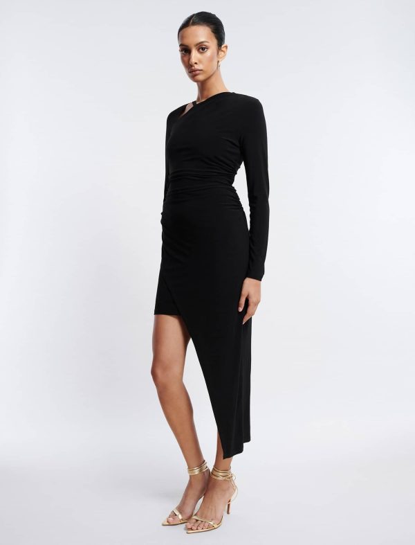 Bcbg Shayna Asymmetrical Midi Dress - Image 3