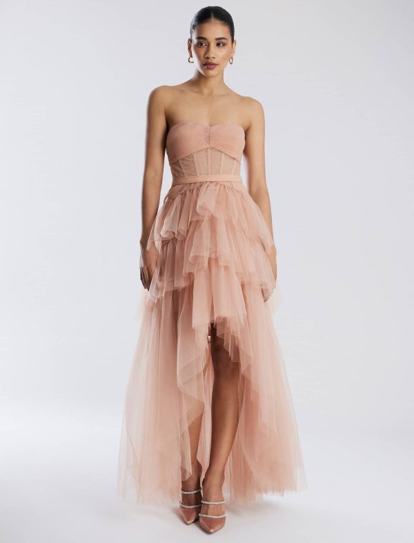 Bcbg Luna Strapless High-Low Gown