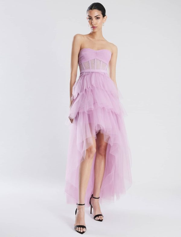 Bcbg Luna Strapless High-Low Gown