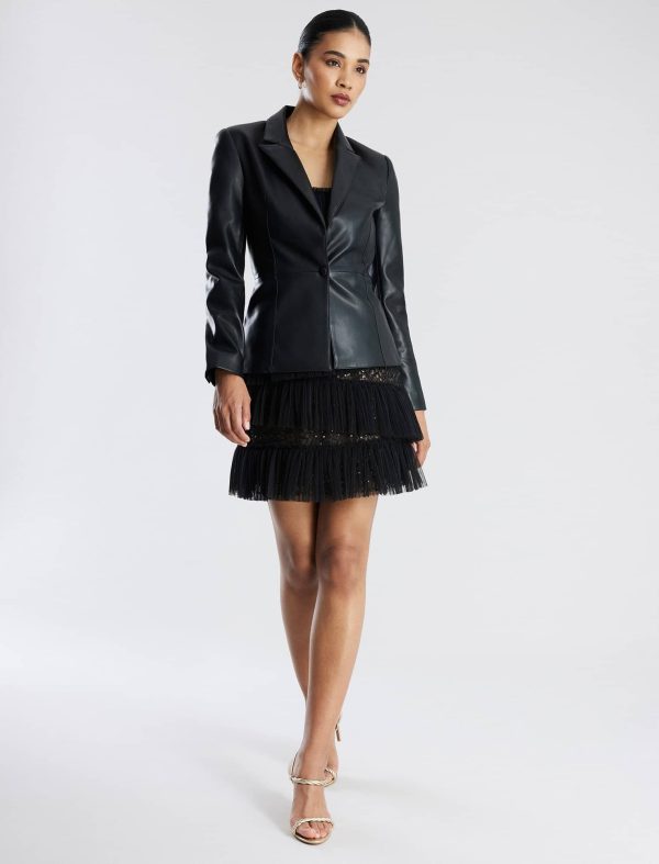 Bcbg Smith Faux Leather Blazer - Image 2