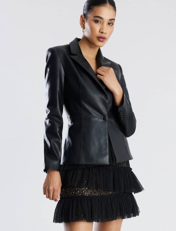 Bcbg Smith Faux Leather Blazer - Image 6