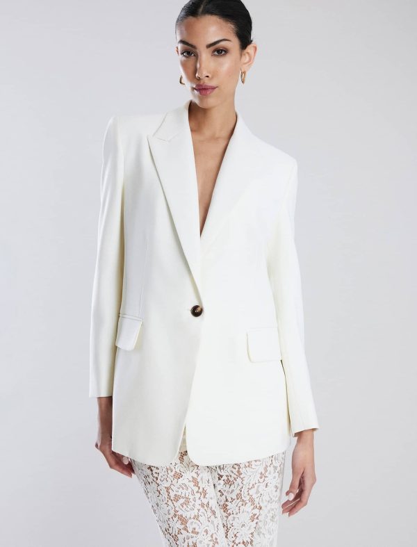 Bcbg Single Button Wool Blazer