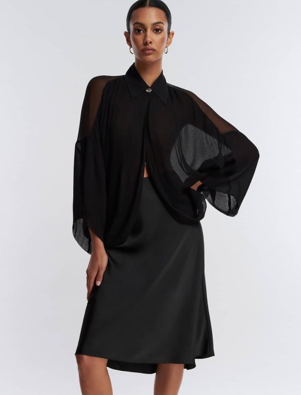 Bcbg Midi Skirt A-Line Satin - Image 2