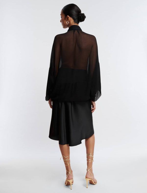 Bcbg Midi Skirt A-Line Satin - Image 4