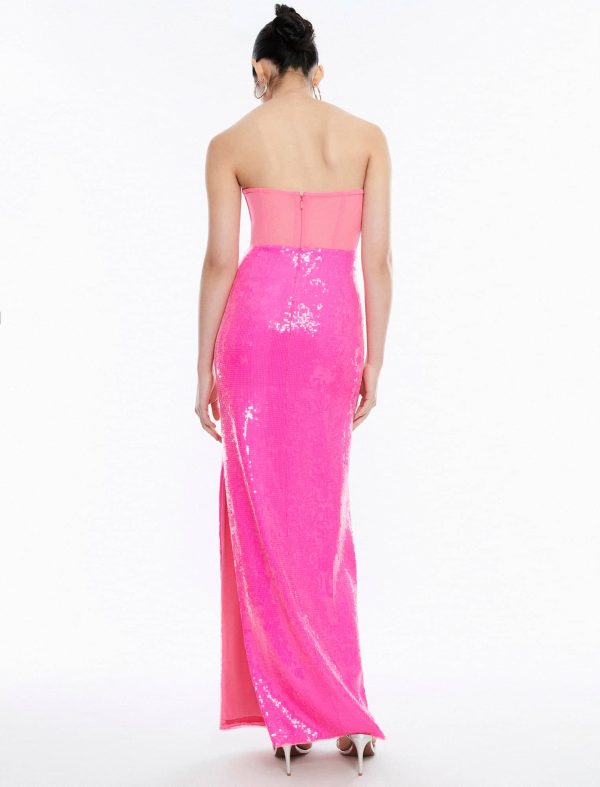 Bcbg Juno Strapless Bustier Sequin Gown - Image 4