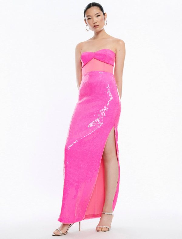 Bcbg Juno Strapless Bustier Sequin Gown - Image 5