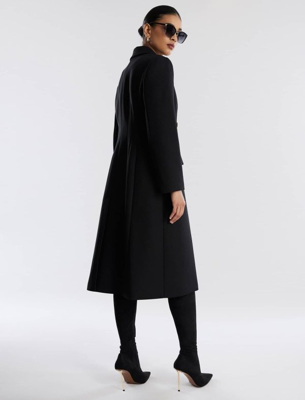 Bcbg Classic Double-Breasted Fit-And-Flare Coat - Image 4