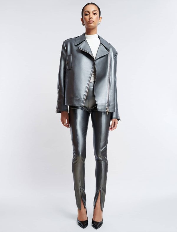 Bcbg Faux Leather Biker Jacket - Image 2