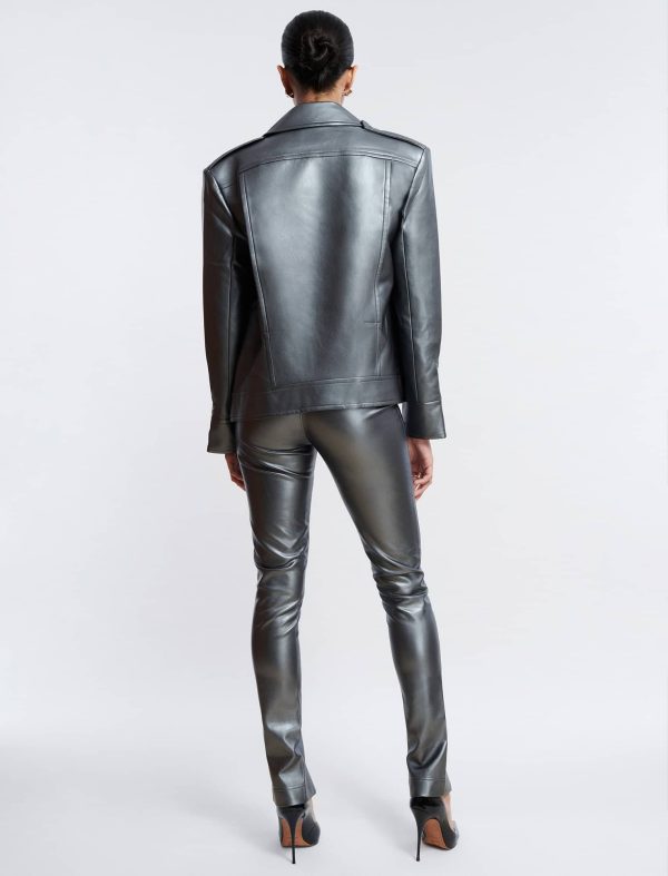 Bcbg Faux Leather Biker Jacket - Image 4