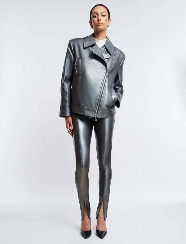 Bcbg Faux Leather Biker Jacket - Image 5