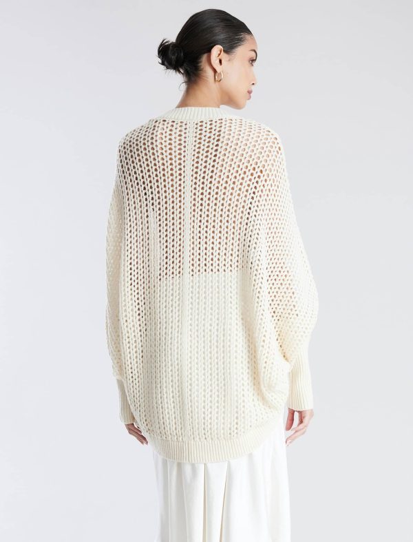 Bcbg Open Knit High-Low Cocoon Sweater - Image 4