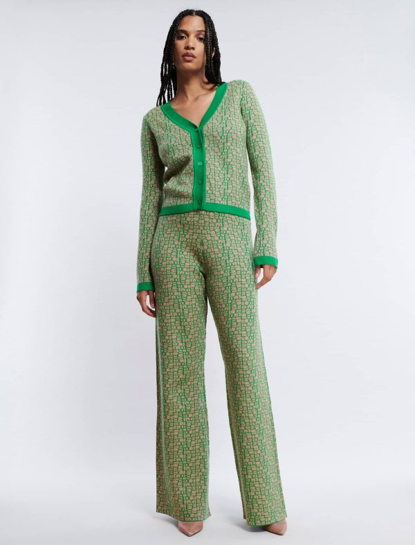 Bcbg Wide-Leg Knit Logo Trouser