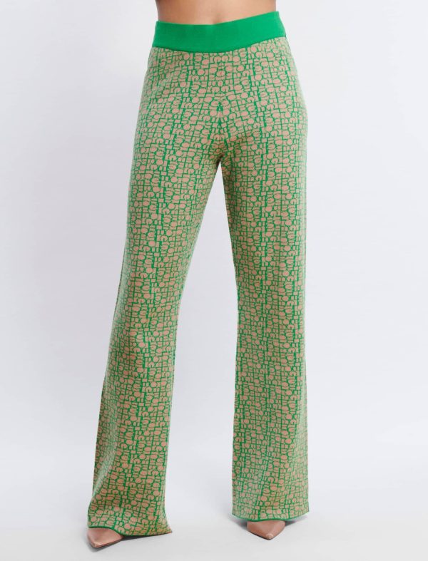 Bcbg Wide-Leg Knit Logo Trouser - Image 2