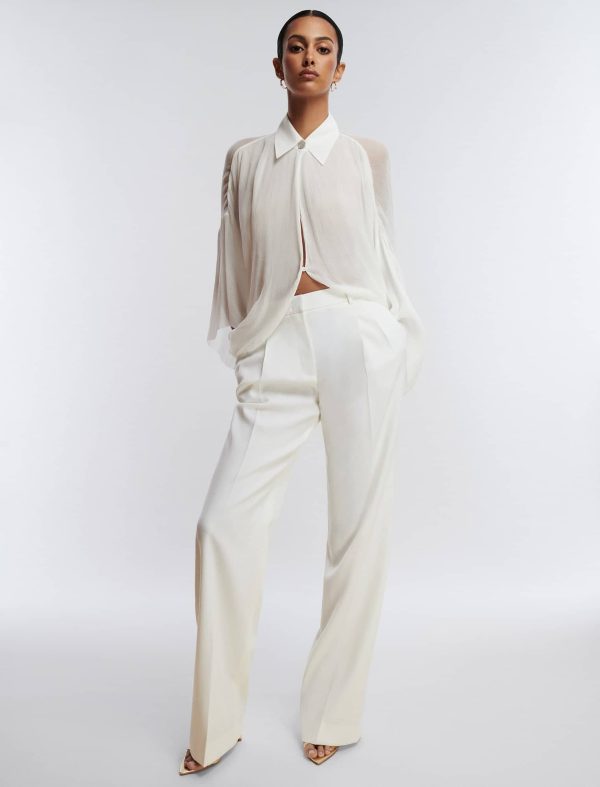 Bcbg Wide-Leg Creased Trouser