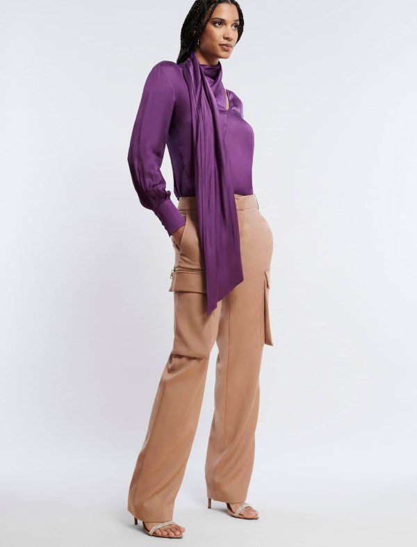 Bcbg Balloon Sleeve Scarf Top - Image 3