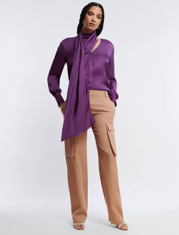 Bcbg Balloon Sleeve Scarf Top - Image 5