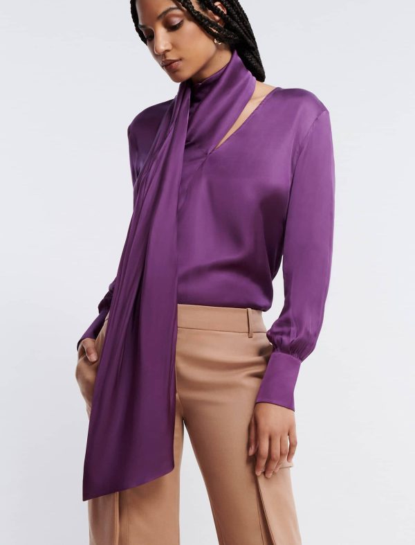 Bcbg Balloon Sleeve Scarf Top - Image 6