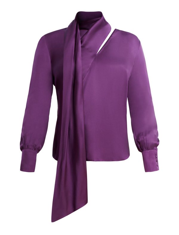 Bcbg Balloon Sleeve Scarf Top - Image 8