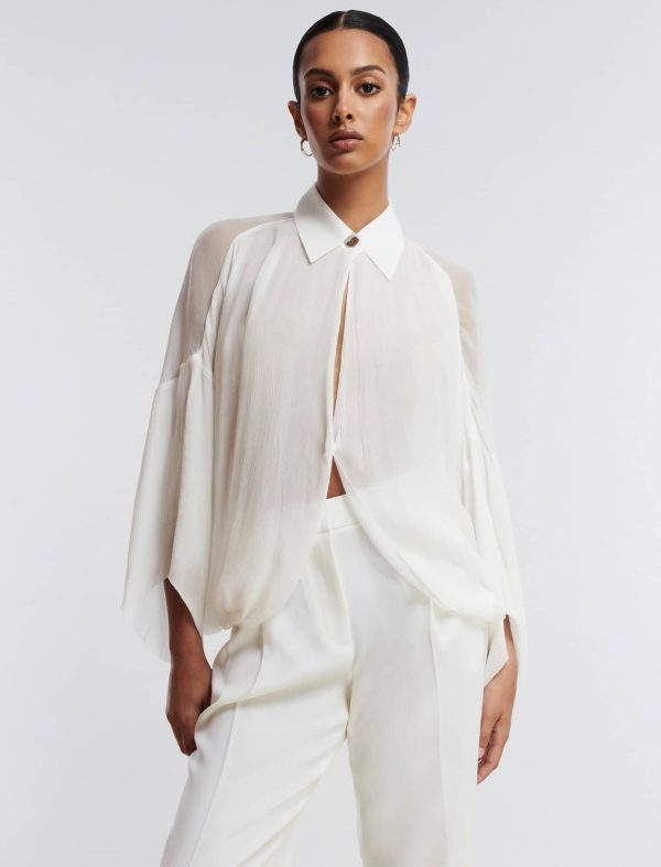 Bcbg Button-Up Cape Top