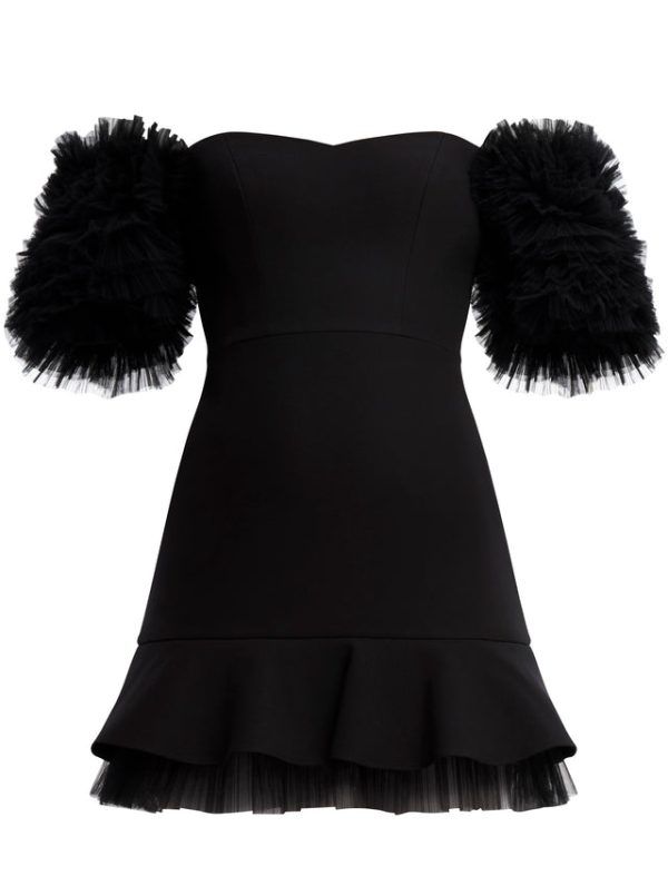 Bcbg Harlowe Off-The-Shoulder Mini Dress Black - Image 7