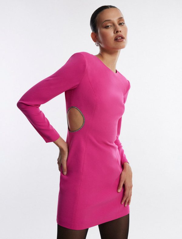 Bcbg Dahlia Cutout Mini Dress Magenta - Image 3