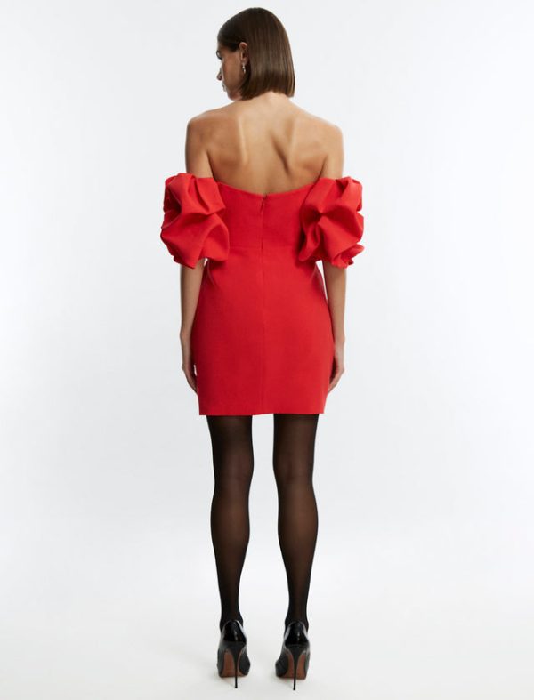 Bcbg Bryony Off-The-Shoulder Mini Dress Rosso - Image 4