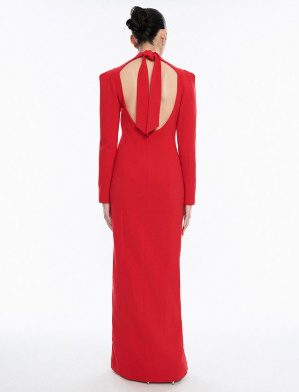 Bcbg Beatrix Mock Neck Gown CARMINE RED - Image 2