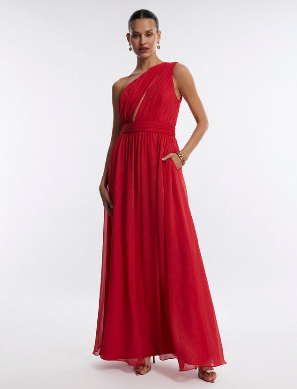 Bcbg Madison Cutout One Shoulder Gown Rubicondo - Image 2