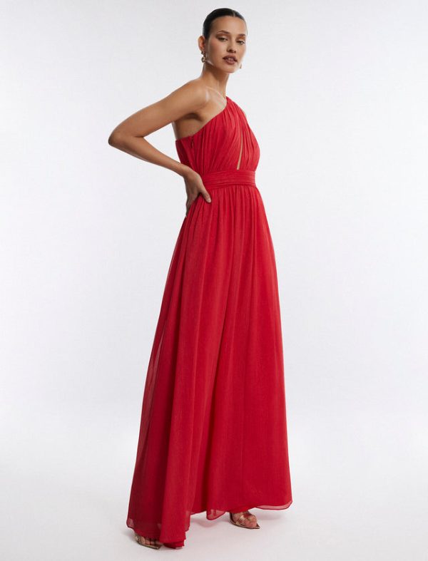 Bcbg Madison Cutout One Shoulder Gown Rubicondo - Image 3