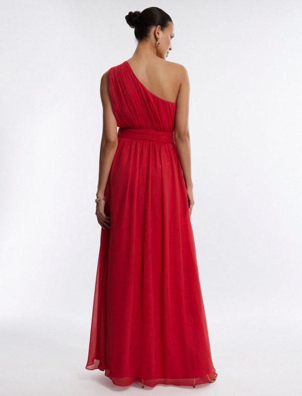 Bcbg Madison Cutout One Shoulder Gown Rubicondo - Image 4