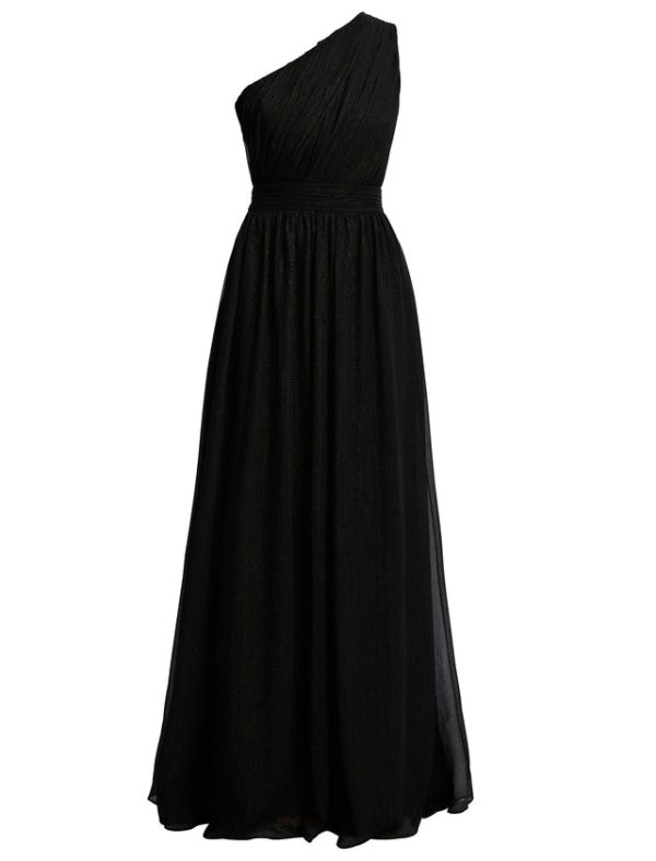 Bcbg Madison Cutout One Shoulder Gown Black - Image 7