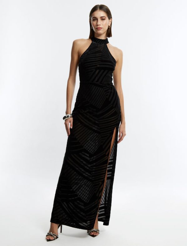 Bcbg Allegra Halter Gown Black - Image 2