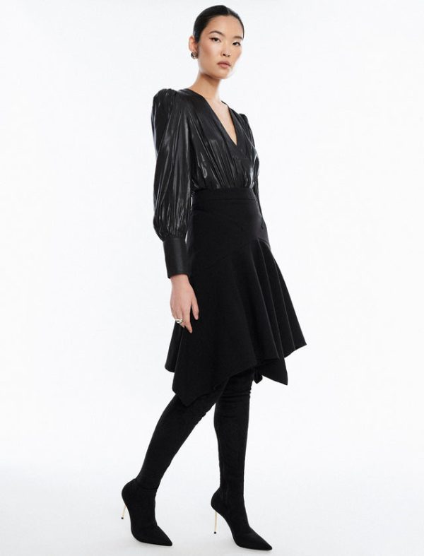 Bcbg Flounce Mini Skirt Black Beauty - Image 3