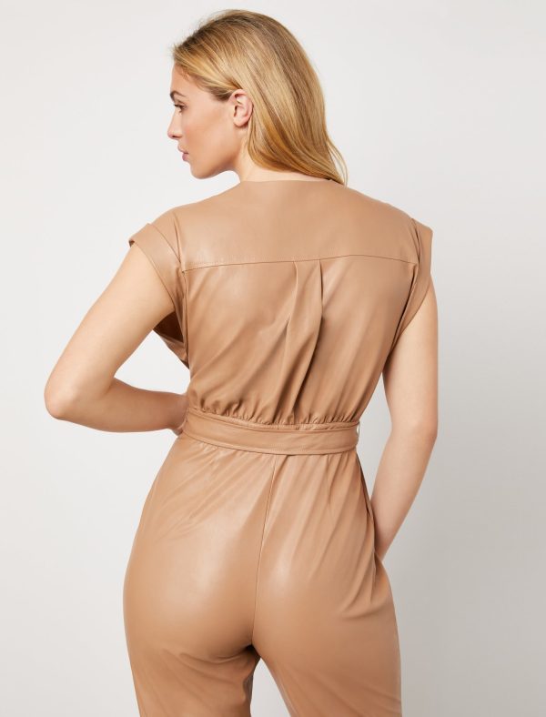 Bcbg Jumpsuit Alana Faux Leather Jumpsuit - Image 8