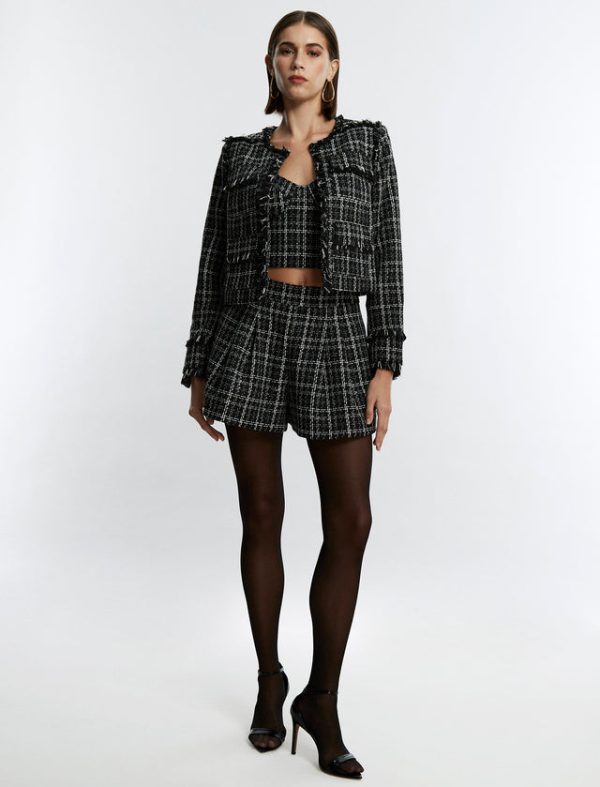 Bcbg Bobbie Tweed Jacket Black Combo - Image 2