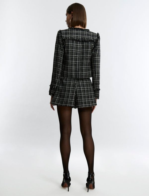 Bcbg Bobbie Tweed Jacket Black Combo - Image 4