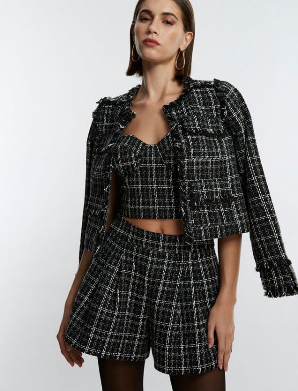 Bcbg Bobbie Tweed Jacket Black Combo - Image 6