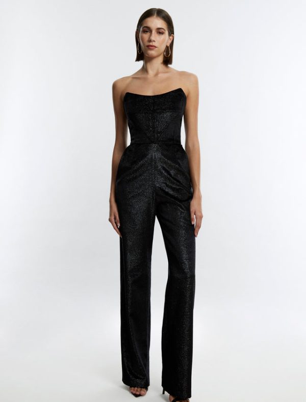 Bcbg Jagger Strapless Bustier Jumpsuit Black Beauty - Image 2