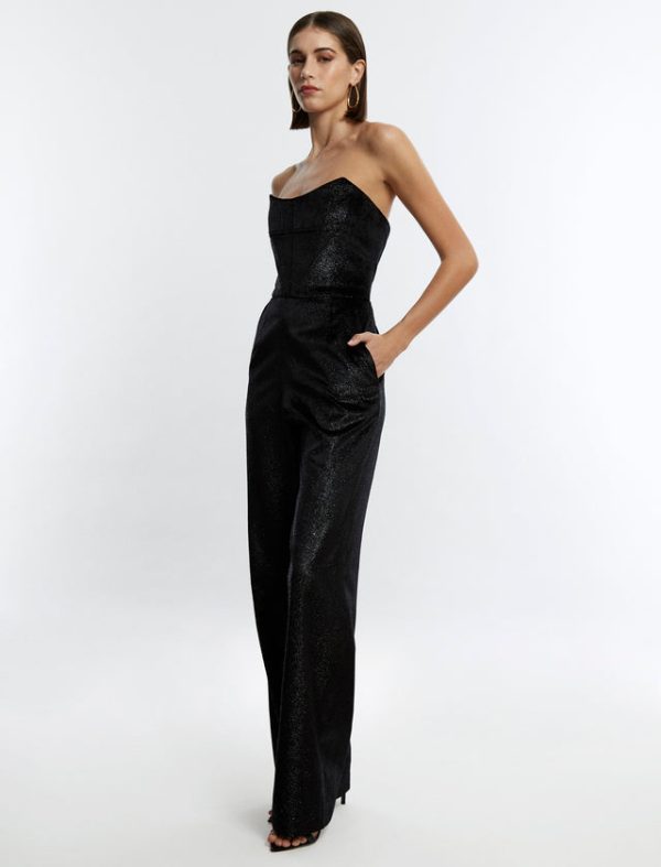 Bcbg Jagger Strapless Bustier Jumpsuit Black Beauty - Image 3