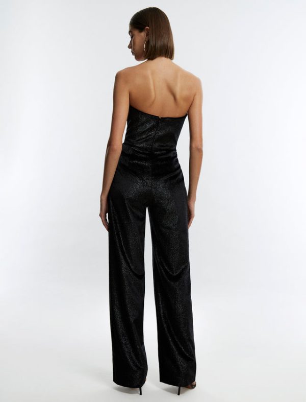 Bcbg Jagger Strapless Bustier Jumpsuit Black Beauty - Image 4