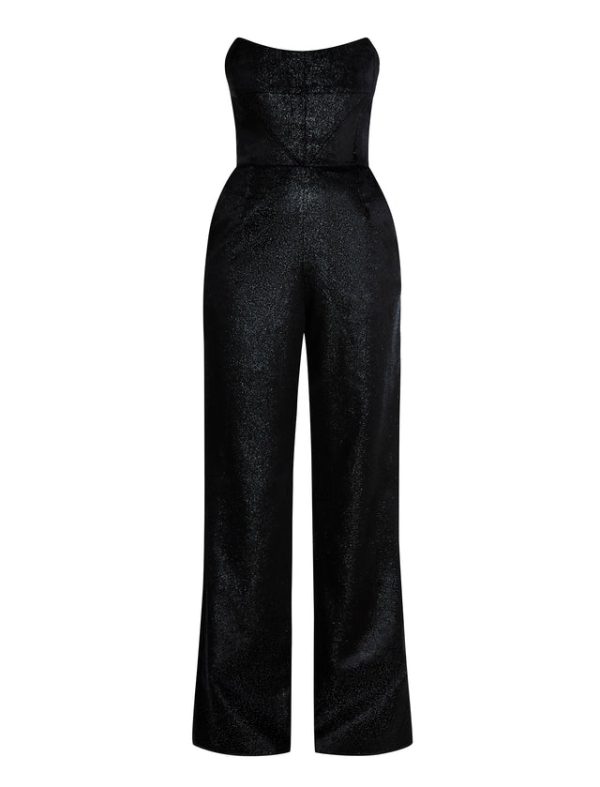 Bcbg Jagger Strapless Bustier Jumpsuit Black Beauty - Image 7