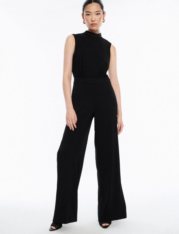 Bcbg Hali Open Back Jumpsuit Black