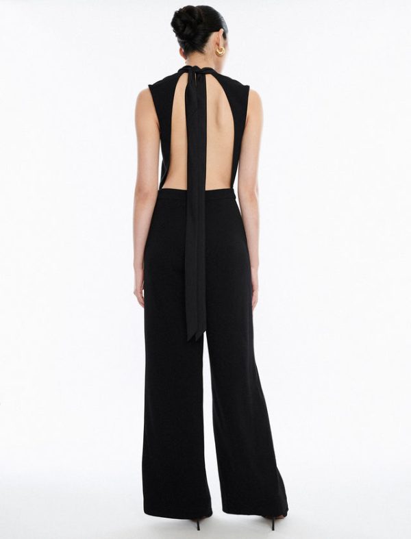 Bcbg Hali Open Back Jumpsuit Black - Image 2