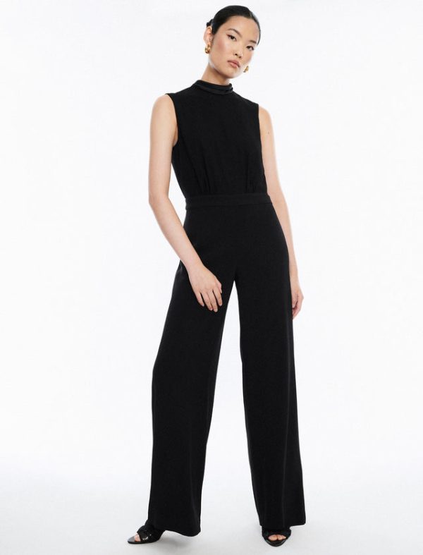 Bcbg Hali Open Back Jumpsuit Black - Image 5