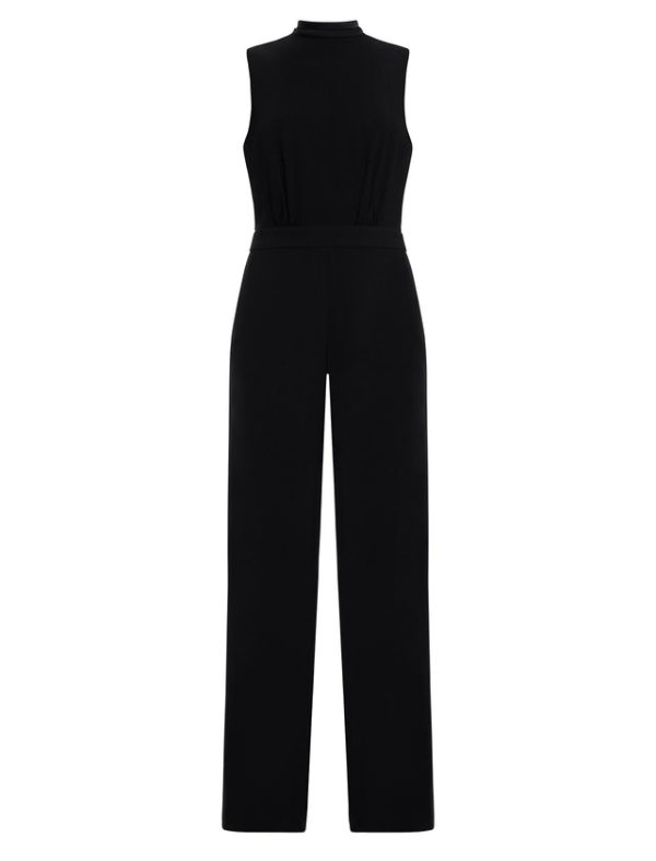 Bcbg Hali Open Back Jumpsuit Black - Image 7