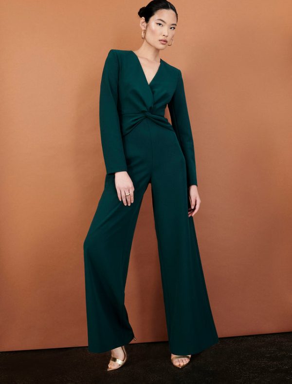 Bcbg Fulton Twist Front Jumpsuit Ponderosa Pine - Image 5