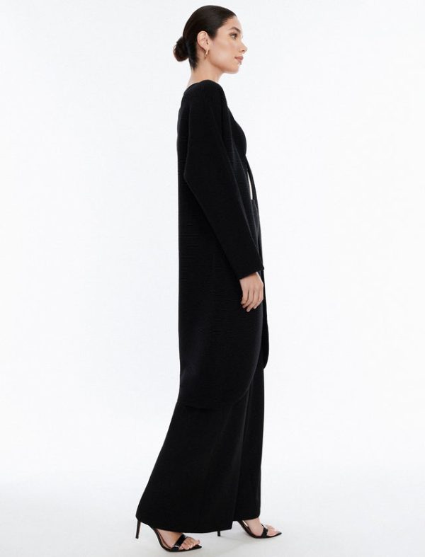 Bcbg Long Cardigan Sweater Black - Image 3